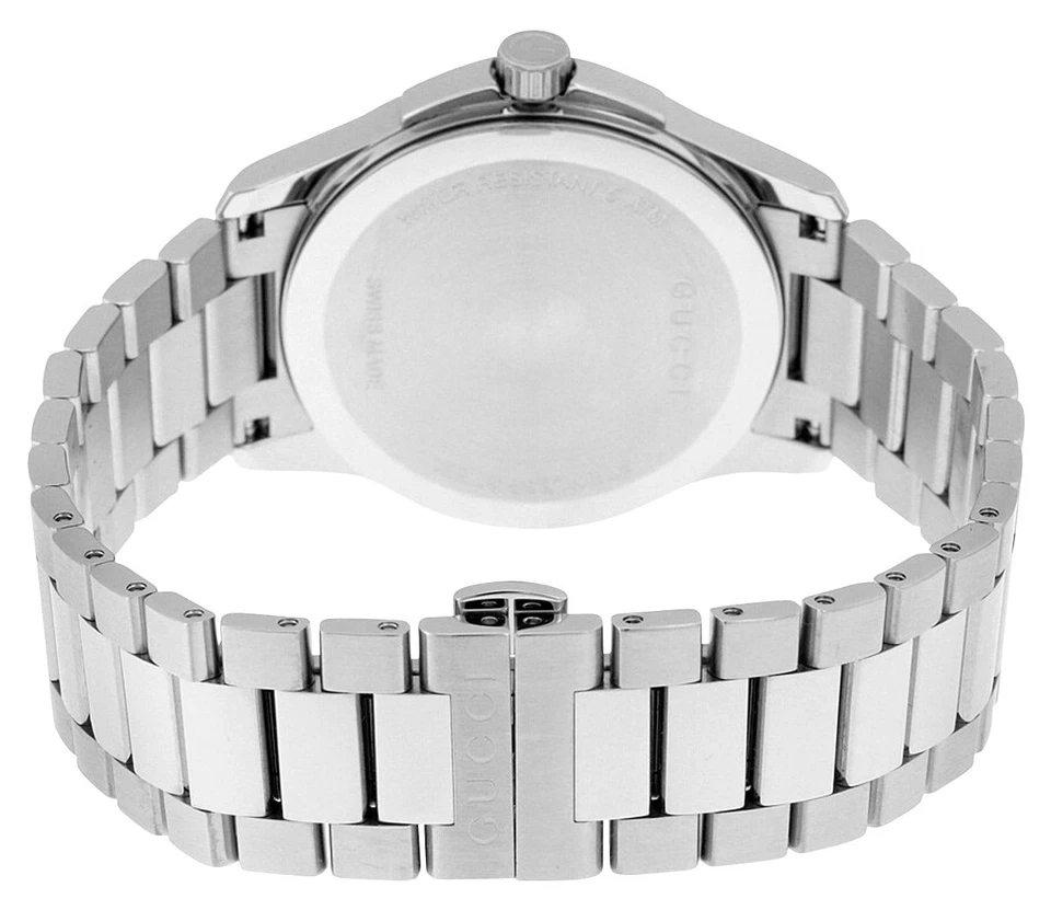Gucci G-Timeless Acciaio Inox Quadrante Blu Data Quarzo Uomo Orologio YA126440 - Immagine 3 di 3