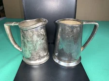 2 International Silver & Nakazato Japan HILTON HOTEL Silverplate Creamer Pitcher