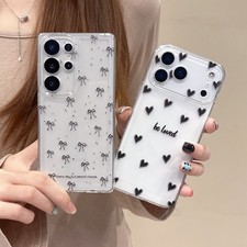 Clear Cute Little Bowknot Case For Huawei Honor Phone Cover Back Hot Women Girls