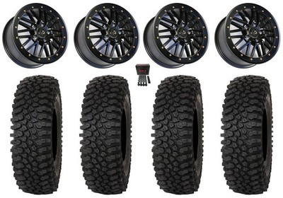 Pro Armor Rath Bdlk 15''Wheels Bk 32''Roctane STX Tires Polaris RZR Turbo R&Pro R