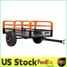 Heavy Duty Steel Dump Cart 1500 Lbs Utility Garden Trailer ATV/UTV Dump Trailer