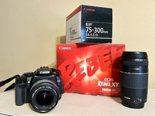 CANON EOS REBEL XTi DIGITAL CAMERA BUNDLE plus EF 75-300mm LENS