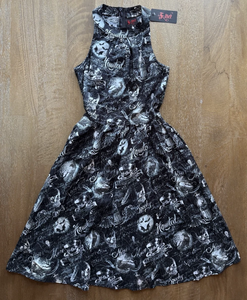 skull christmas dress for sale Gothabilly dress