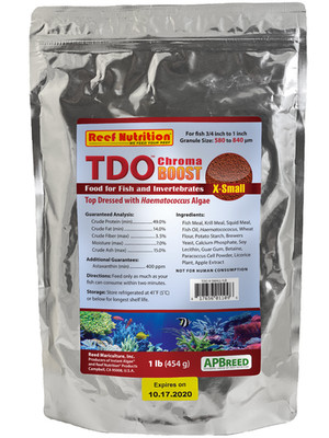 TDO-EXTRA SMALL CHROMA-BOOST FISH FOOD (16 OZ) - REEF NUTRITION