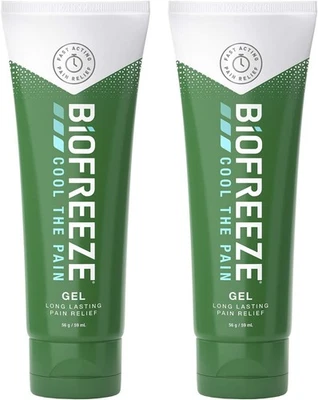 2 x Biofreeze Cool The Pain Pain Relief Gel 2x56g Pack EXP 04/28