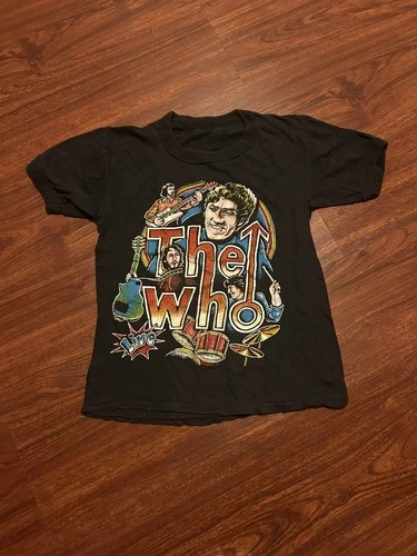 VINTAGE 1970's THE WHO Live On Tour ORIGINAL T-SHIRT SM RARE 1970s vintage concert t-shirt, vintage, single stitch, B+ condition