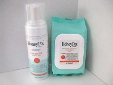 The Honey Pot Company  Prebiotic Foaming Wash + Wipe Bundle NEW in Packages
