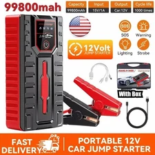 Car Jump Starter 99800mAh Booster Jumper Box Power Bank Battery Charger 12V US