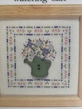 Watering Can Cross Stitch Kit with Button and...