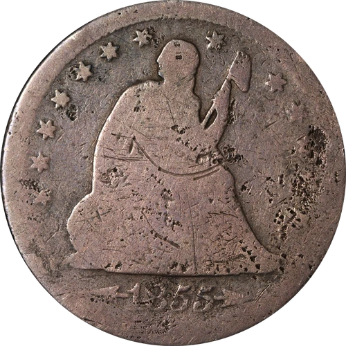 1855-S Seated Liberty Quarter — photo from the most recent tracked eBay sale