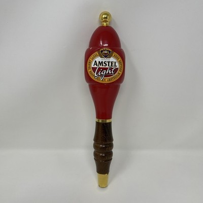 Amstel Light Beer Tap Pull Handle 10.5'' Tall Red Wood Mancave Bar Breweriana
