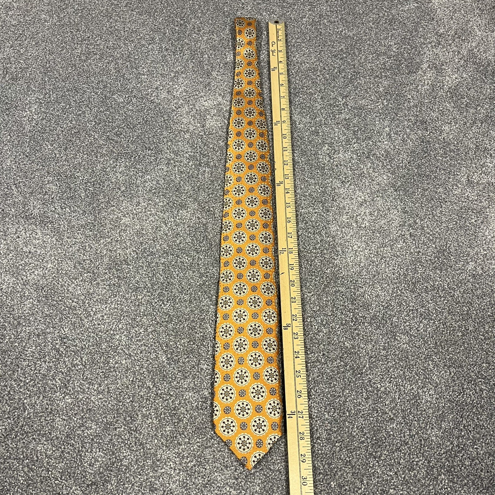 Robert Talbott Carmel Orange Design Pattern Men’s… - image 7