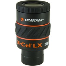 Celestron 25mm X-Cel LX Series 1.25" Eyepiece with 60 Degree Field of View Lon