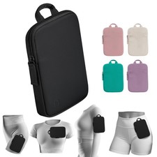 Strap-Free Magnetic Phone Pouch Running Fitness Thigh Waist Bag Black