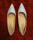 LADIES  ElLEGANT SILVER SPARKLEY BADGLEY MISCHKA PUMPS — photo 8
