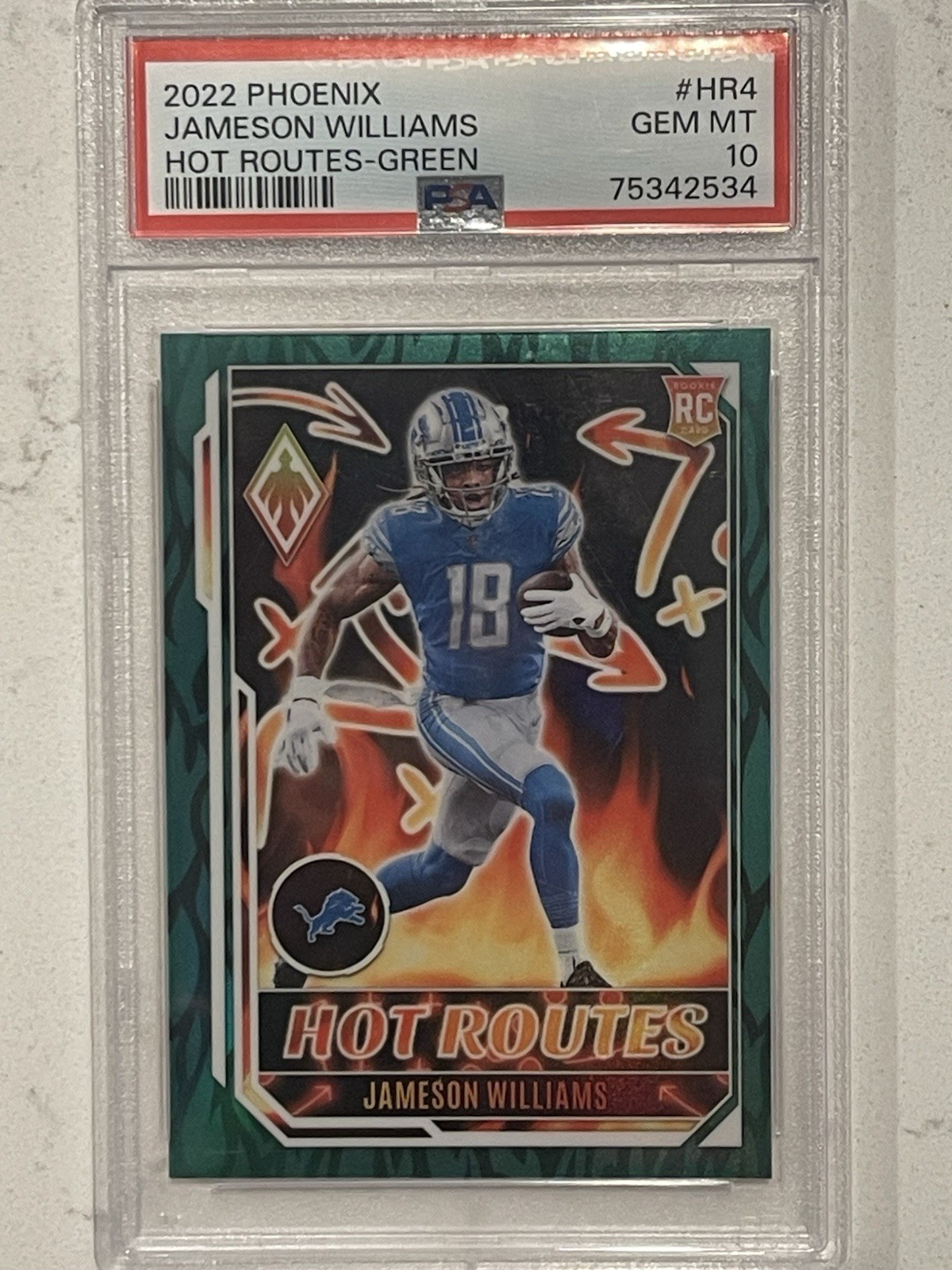 Jameson Williams Panini Phoenix Hot Routes #HR4 Green