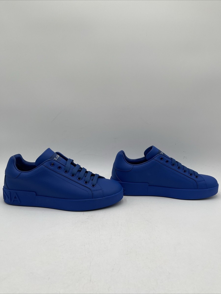 Dolce Gabbana Portofino low-top Leather Sneakers Blue Size