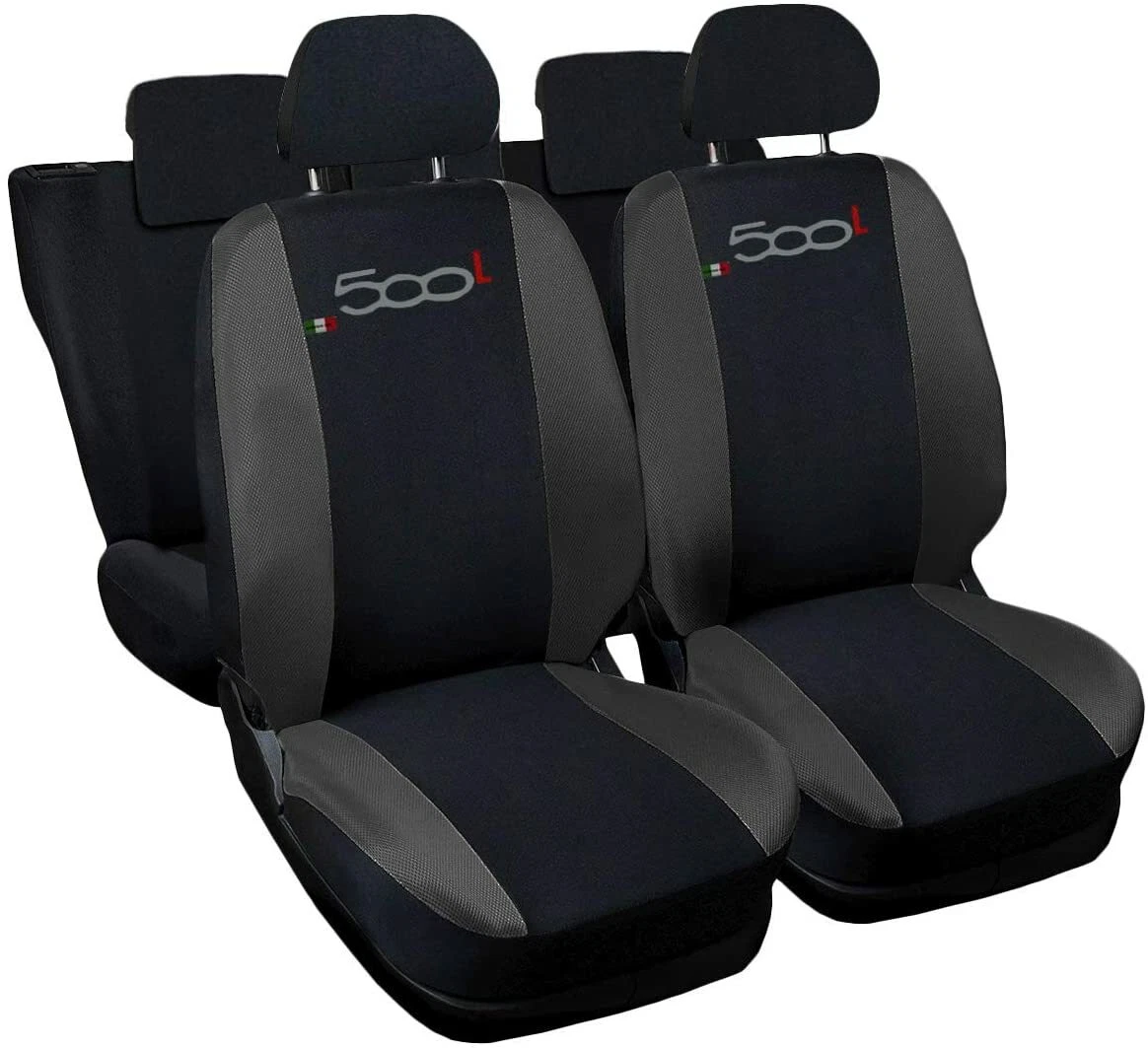 Harddo 2 Coprisedili Auto Impermeabili – Tessuto Antistrappo, Universali, Anteriori/posteriori, Neri, Heavy Duty