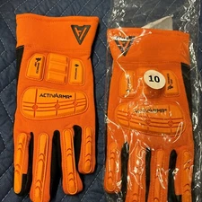 Ansell ActivArmr 97-210 Orange/Blck Hi-Vis Waterproof Enhanced Grip Size10, L