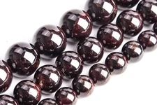 Natural Wine Red Garnet Grade AA Round Gemstone Loose Beads 3-4/5-6/7-8/9-10MM