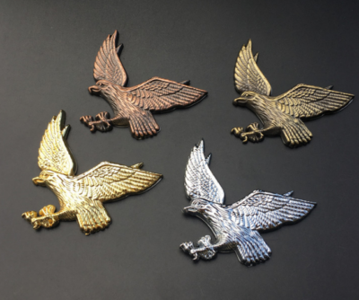 Chrome Metal 3D Eagle Hawk Logo Car Motorcycle Trunk Emblems - Foto 2