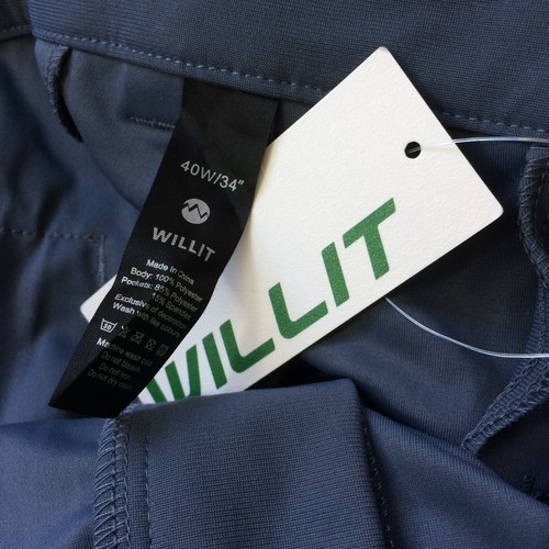 NUOVO Willit Pantalone Uomo Golf Casual Leggero Tasche Acciaio Blu Taglia 40x30 - Foto 5 di 6