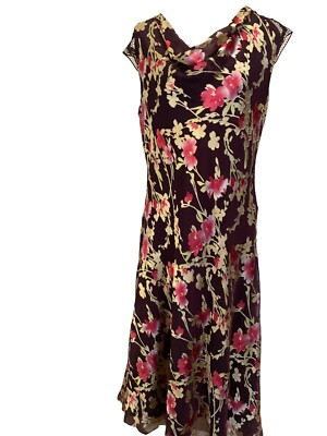 Jacques Vert Kleid Bolero Tulpe Rubin Rose Seide Mix Devore S16
