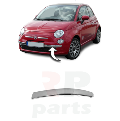 Modanatura Paraurti Anteriore Cromo Destra E/o Sinistra FIAT 500 253318862848