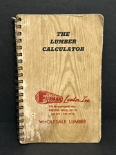 Vintage The Lumber Calculator Copyright 1949 for Furman Lumber, Inc.