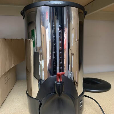 Coffee Pro Urn/Coffeemaker 50-Cups 12''x16-1/2''x22'' Stainless Steel CP50