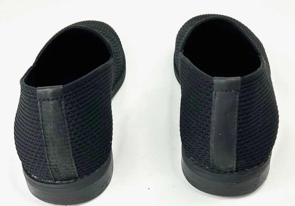 Mocasín elástico Eileen Fisher Demi para mujer 8 negro tejido minimalista oficina Foto 3 de 4
