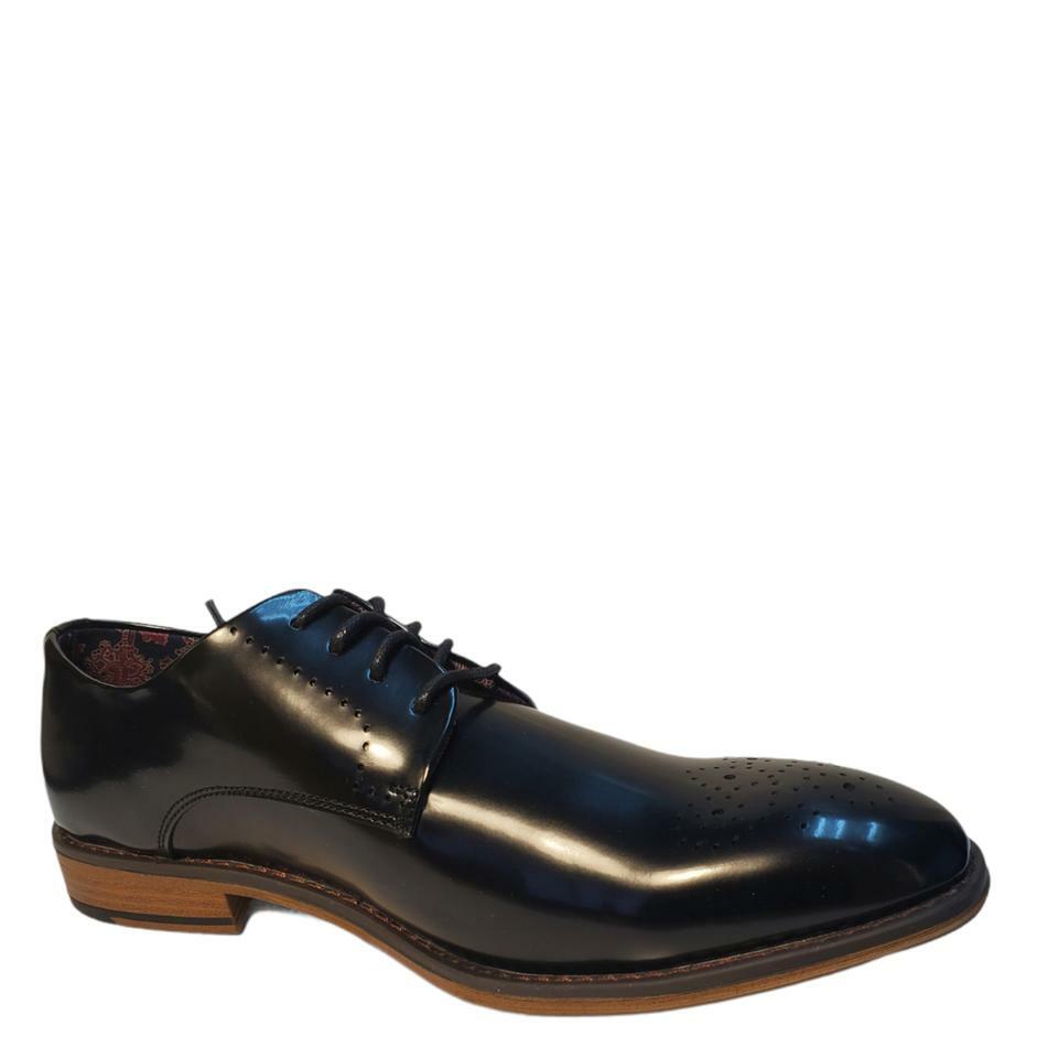SAOLA SCARPE UOMO STEVE MADDEN M CRATIK DERBY MEDAGLIONE COLORE NERO TAGLIA 9 5 M NUOVE CON SCATOLA