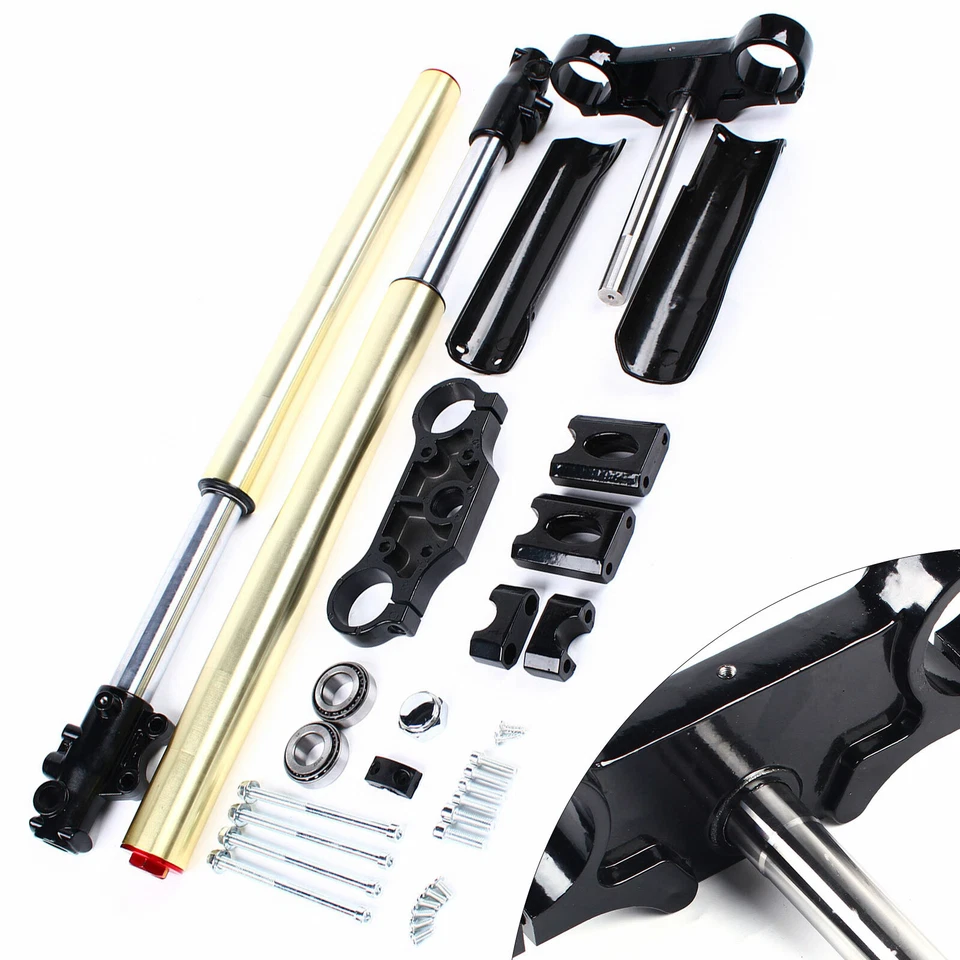 Horquillas delanteras 110cc 125cc Apollo 45/48mm amortiguador triple abrazadera de árbol para moto de cross Foto 4 de 4