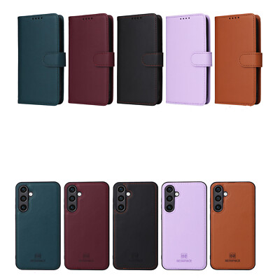 Phone Cover for Samsung A15 S24 Solid Color 2-in-1 PU Leather