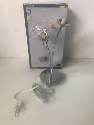BRILLIANT Joya Tischleuchte chrom, LED-geeignet, mit Schnurzwischenschalter