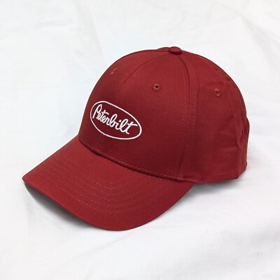Peterbilt Logo Embroidered Red Pro Structured Hat - NWT