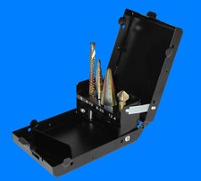 4 tlg. HSS Fräser Bohrer Set Stufenbohrer Schälbohrer Kegelsenker Satz YT-44705