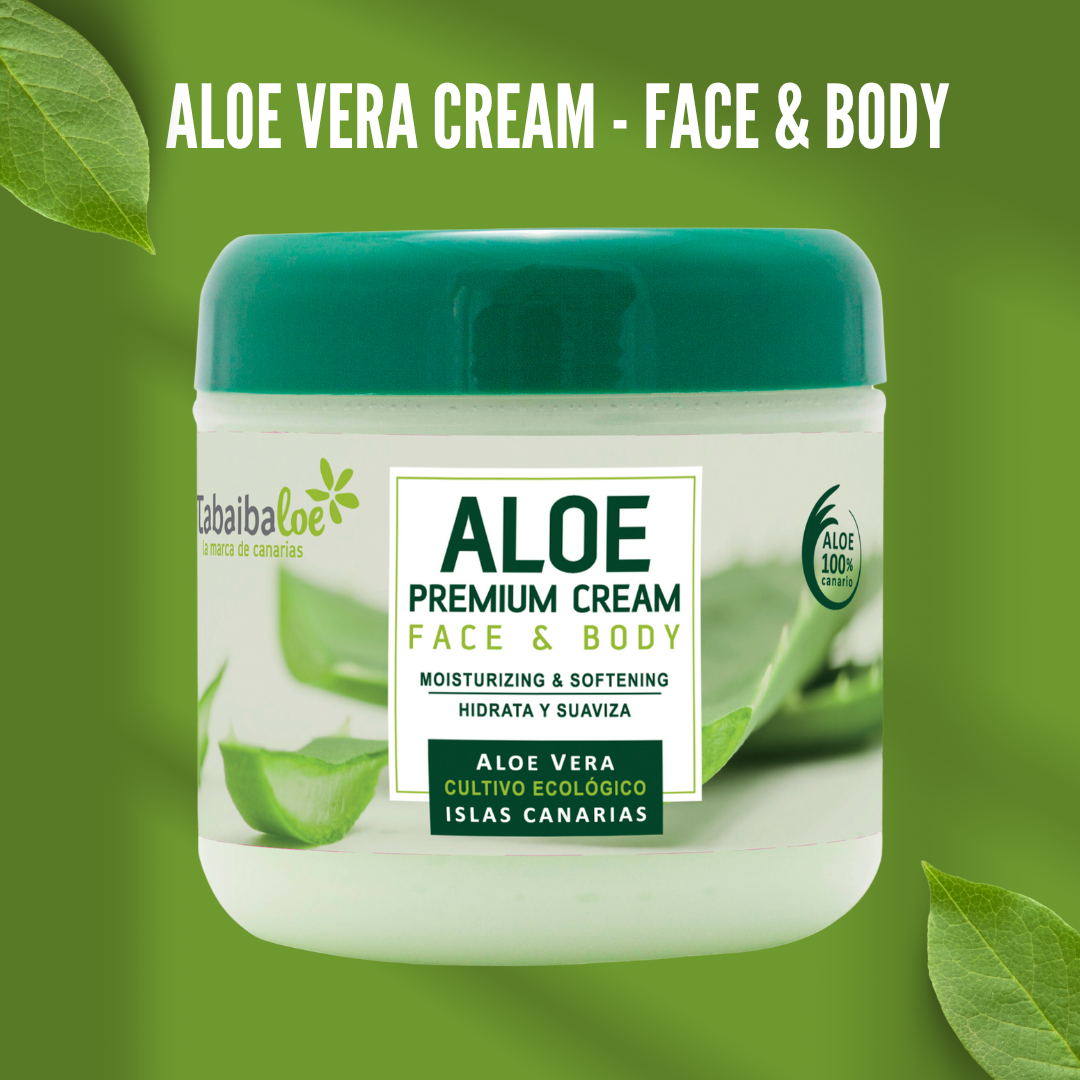 Premium Face and Body Cream Aloe Vera Canary Islands 300ml Tabaibaloe