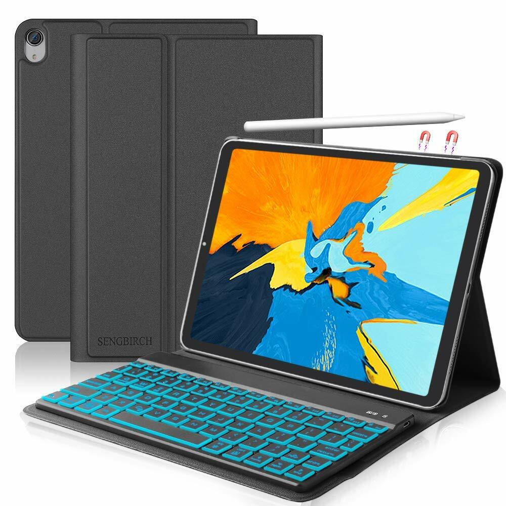 SENGBIRCH Leather Case with Wireless Keyboard for iPad Pro 11-image