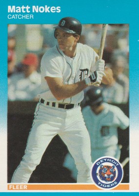FREE SHIPPING-MINT-1987 (TIGERS) Fleer Update #90 Matt Nokes RC