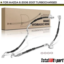 2x Brake Hydraulic Hose for Mazda 6 2006-2007 Turbocharged Front Left & Right