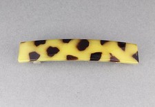 Tan Brown barrette big rectangle barrette hair clip accessory 4.25" long