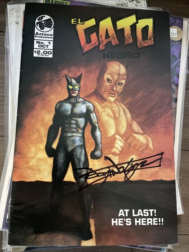 El Gato Negro #1 The Black Cat Azteca Rare 1993 Comic 1st Appearance Signed