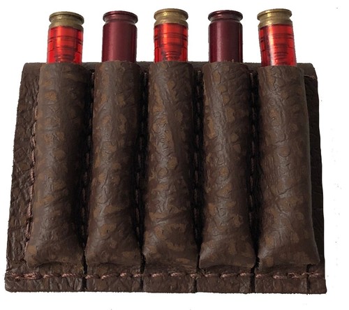 Cape Buffalo Hde RFLE CARTRDGE / AMMO SHELL CARRER CASE POUCH 10