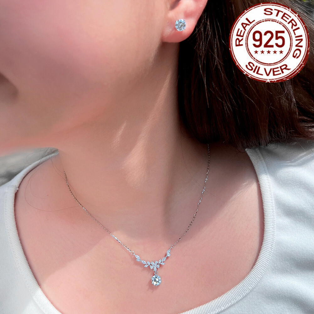 ■ENGBROX■ silver925 flory cubic necklace EBNL23024 engbrox official 앵브록스 | New jewelry collection