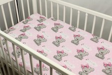 4 pc Bedding Set Cot Bed Baby Quilt Cover Pillowcase Pillow girl pink teddy bear