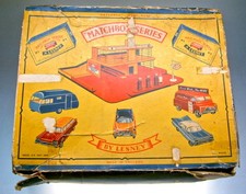 Matchbox "Garage Set" set regalo 1961 rarissimo scatola vuota rovina