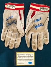 Jose Molina Signed Game Used Batting Gloves LA Angels NY Yankees bat baseball