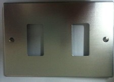 Placca Anodizzata con 2 fori per serie "MAGIC" bticino (2002)