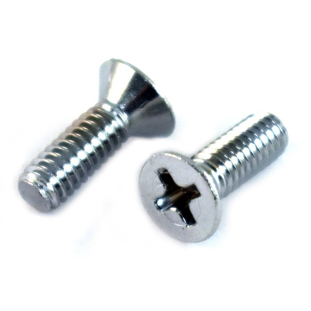 832 X 1/2" CHROME Plated 188 Stainless Steel Flat Head Machine Screws